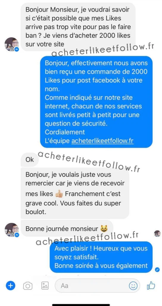 Comentarios de clientes compran Me gusta y comparten