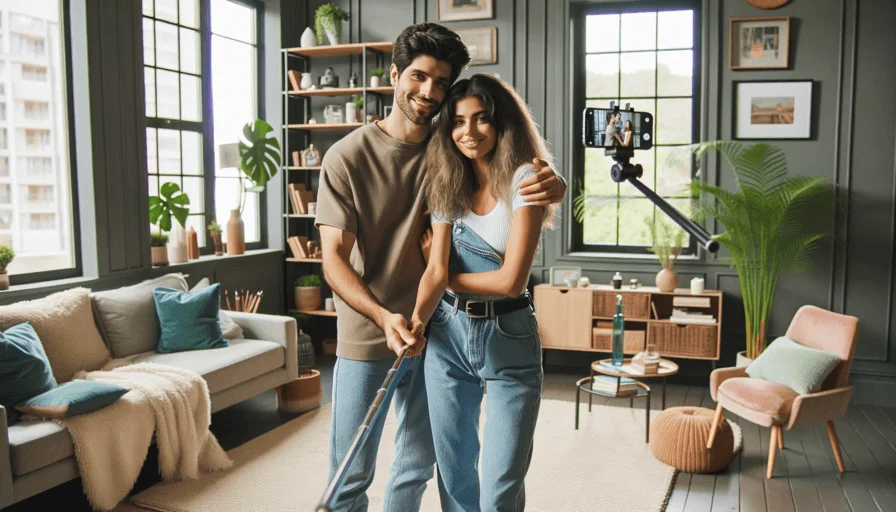 Grabar un vídeo de TikTok en pareja