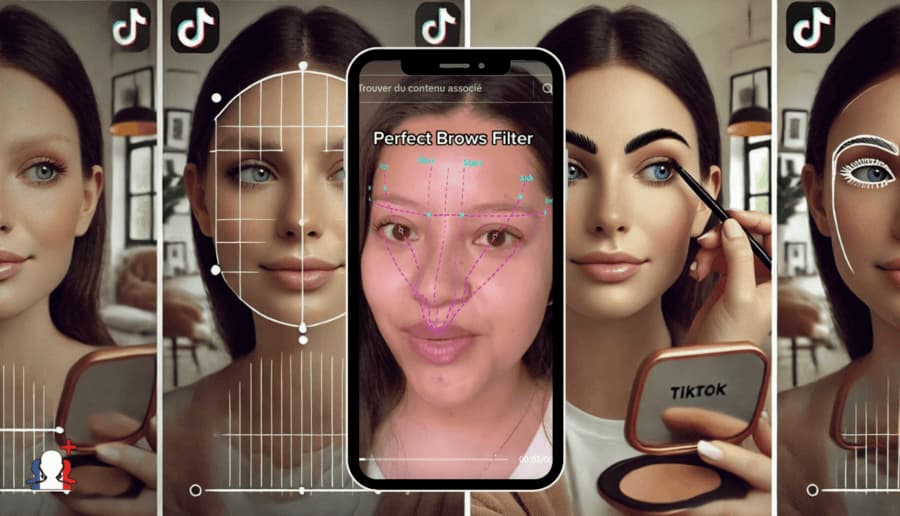 Filtre TikTok eyebrow mapping